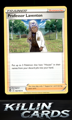Professor Laventon 162/195 Pokemon Uncommon SWSH12: Silver Tempest Card NM