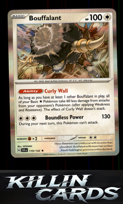 Bouffalant 119/142 Pokemon Rare SV07: Stellar Crown Card NM