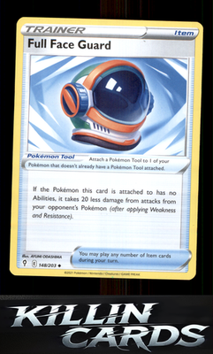 Full Face Guard 148/203 Pokemon Uncommon SWSH07: Evolving Skies Card NM