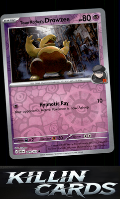 Reverse Holofoil Team Rocket's Drowzee 079/182 Pokemon Common SV10: Destined Riv