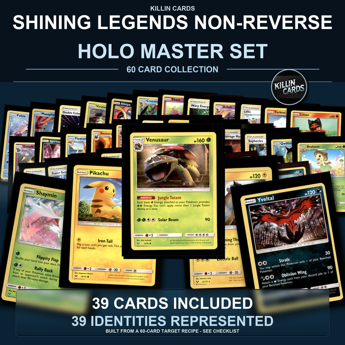 Pokemon TCG Shining Legends C/UC/R Standard Set 39 Cards