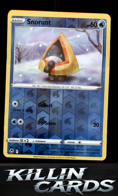 Reverse Holofoil Snorunt 041/195 Pokemon Common SWSH12: Silver Tempest Card NM