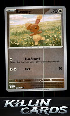 Reverse Holofoil Buneary 083/094 Pokemon Common ME02: Phantasmal Flames Card NM