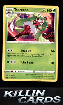 Tsareena 015/198 Pokemon Rare SWSH06: Chilling Reign Card NM