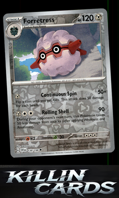 Reverse Holofoil Forretress 139/198 Pokemon Uncommon SV01: Scarlet & Violet Base