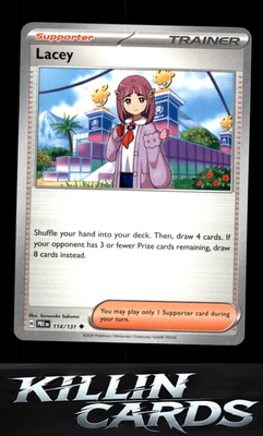 Lacey - 114/131 114/131 Pokemon Uncommon SV: Prismatic Evolutions Card NM