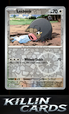 Reverse Holofoil Lechonk - 071/091 071/091 Pokemon Common SV: Paldean Fates Card