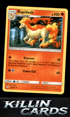 Rapidash 24/236 Pokemon Uncommon SM - Cosmic Eclipse Card NM