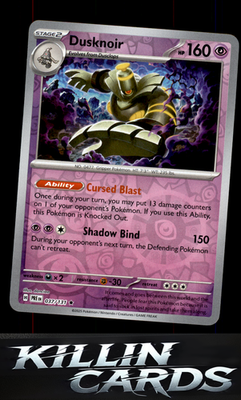 Reverse Holofoil Dusknoir 037/131 Pokemon Rare SV: Prismatic Evolutions Card NM