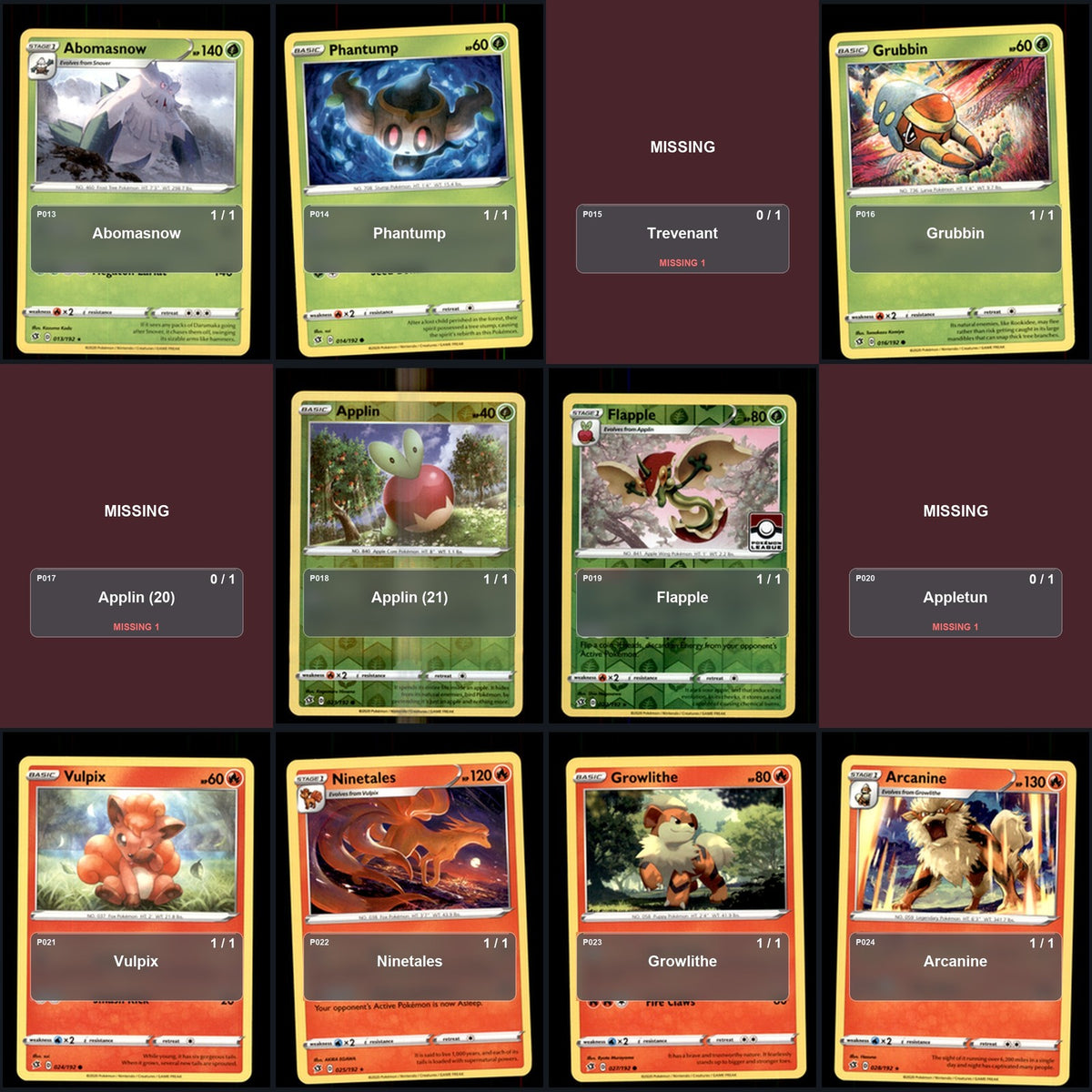 Pokemon TCG SWSH02: Rebel Clash C/UC/R Standard Set 123 Cards