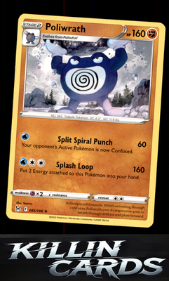 Poliwrath 085/196 Pokemon Rare SWSH11: Lost Origin Card NM