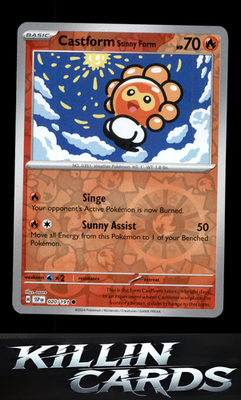 Reverse Holofoil Castform Sunny Form - 020/191 020/191 Pokemon Common SV08: Surg