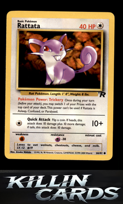 Rattata 66/82 Pokemon Common Team Rocket Card NM