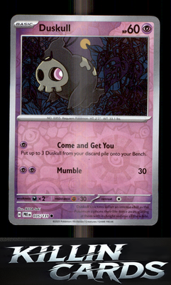 Reverse Holofoil Duskull 035/131 Pokemon Common SV: Prismatic Evolutions Card NM
