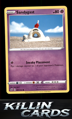 Sandygast 081/192 Pokemon Common SWSH02: Rebel Clash Card NM