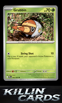 Grubbin 002/084 Pokemon Common ME05: Pitch Black Card NM