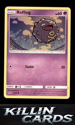 Koffing 28/68 Pokemon Common Hidden Fates Card NM