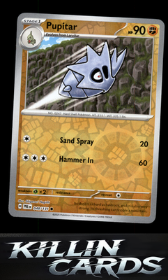 Reverse Holofoil Pupitar 048/131 Pokemon Common SV: Prismatic Evolutions Card NM