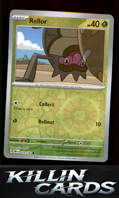 Reverse Holofoil Rellor 024/182 Pokemon Common SV10: Destined Rivals Card NM
