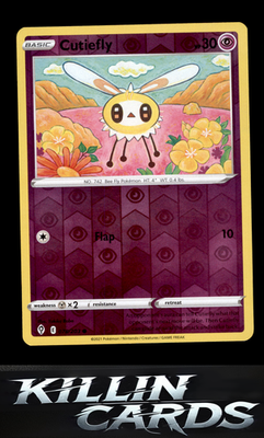 Reverse Holofoil Cutiefly 078/203 Pokemon Common SWSH07: Evolving Skies Card NM