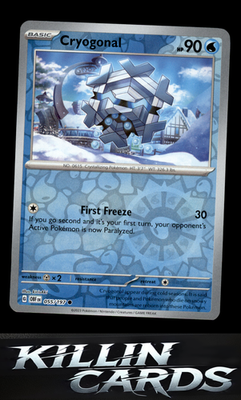 Reverse Holofoil Cryogonal 055/197 Pokemon Common SV03: Obsidian Flames Card NM