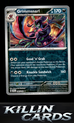 Reverse Holofoil Grimmsnarl 096/142 Pokemon Rare SV07: Stellar Crown Card NM