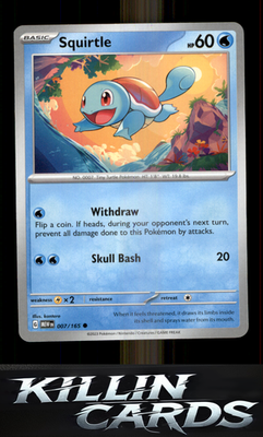 Squirtle - 007/165 007/165 Pokemon Common SV: Scarlet & Violet 151 Card NM