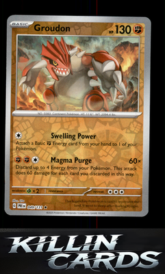 Reverse Holofoil Groudon 049/131 Pokemon Rare SV: Prismatic Evolutions Card NM