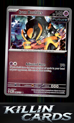 Reverse Holofoil Iron Boulder 046/131 Pokemon Rare SV: Prismatic Evolutions Card