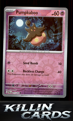 Reverse Holofoil Pumpkaboo 077/182 Pokemon Common SV04: Paradox Rift Card NM
