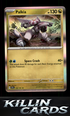 Palkia 136/191 Pokemon Rare SV08: Surging Sparks Card NM