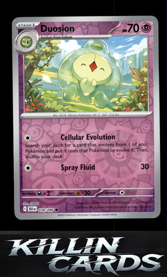 Reverse Holofoil Duosion 038/086 Pokemon Common SV: Black Bolt Card NM