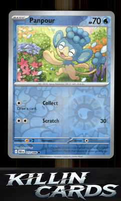 Reverse Holofoil Panpour 017/086 Pokemon Common SV: Black Bolt Card NM