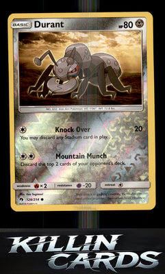 Reverse Holofoil Durant 128/214 Pokemon Common SM - Lost Thunder Card NM