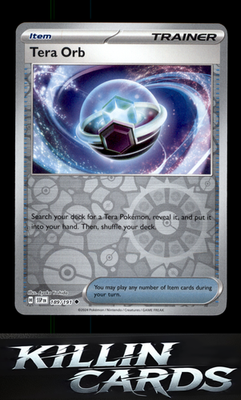 Reverse Holofoil Tera Orb 189/191 Pokemon Uncommon SV08: Surging Sparks Card NM