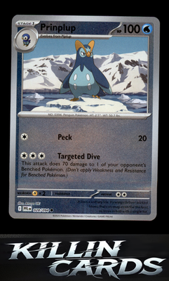 Reverse Holofoil Prinplup 028/094 Pokemon Common ME02: Phantasmal Flames Card NM