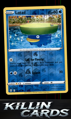 Reverse Holofoil Lotad 032/203 Pokemon Common SWSH07: Evolving Skies Card NM