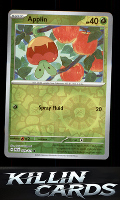 Reverse Holofoil Applin 009/131 Pokemon Common SV: Prismatic Evolutions Card NM