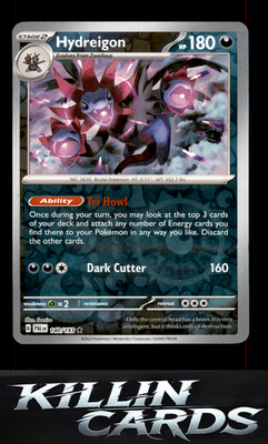 Reverse Holofoil Hydreigon 140/193 Pokemon Rare SV02: Paldea Evolved Card NM