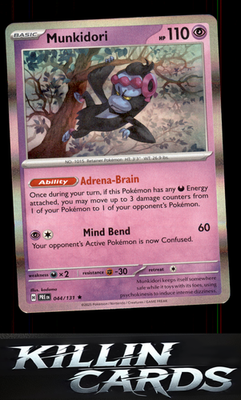 Munkidori 044/131 Pokemon Rare SV: Prismatic Evolutions Card NM