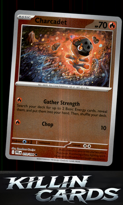 Reverse Holofoil Charcadet 019/094 Pokemon Common ME02: Phantasmal Flames Card N