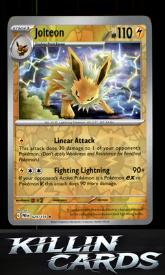 Reverse Holofoil Jolteon 029/131 Pokemon Rare SV: Prismatic Evolutions Card NM