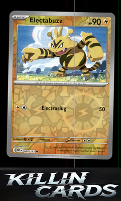 Reverse Holofoil Electabuzz 068/182 Pokemon Common SV10: Destined Rivals Card NM