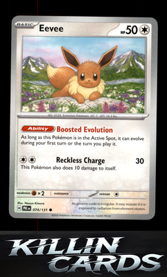 Eevee 074/131 Pokemon Common SV: Prismatic Evolutions Card NM