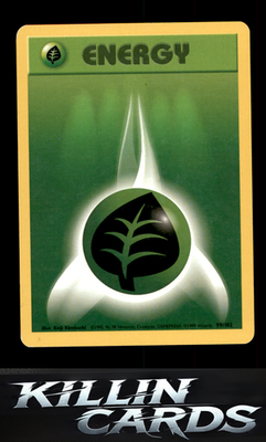 Grass Energy 099/102 Pokemon Common Base Set Card LP