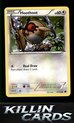 Hoothoot 91/116 Pokemon Common Plasma Freeze Card LP
