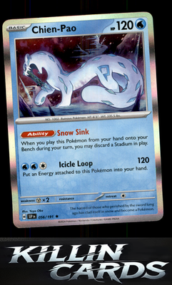Chien-Pao 056/191 Pokemon Rare SV08: Surging Sparks Card NM
