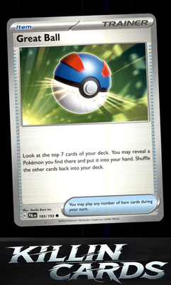 Great Ball 183/193 Pokemon Common SV02: Paldea Evolved Card NM