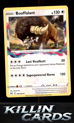 Bouffalant 148/196 Pokemon Rare SWSH11: Lost Origin Card NM