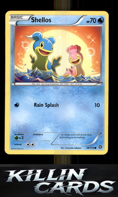 Shellos 28/114 Pokemon Common XY - Steam Siege Card NM